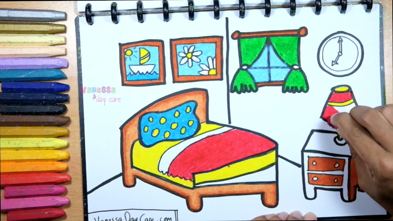 Kumpulan gambar untuk Belajar mewarnai  Gambar Kamar  Tidur  