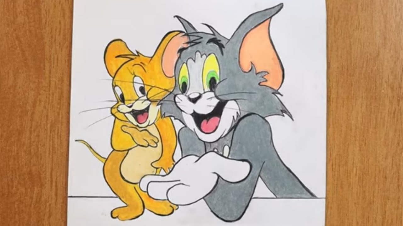 Tom and Jerry Oilpastel drawing/easy oilpastel drawing for ...