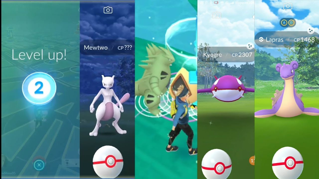 From Level 1 Catching Mewtwo Shiny Legendary Kyogre Latias To Shiny Lapras Raid Day Youtube