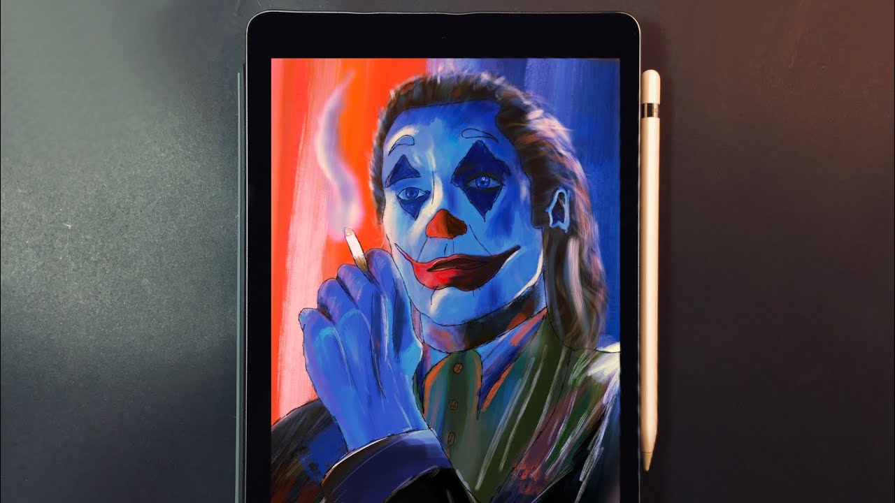 Procreate drawing tutorial for beginners JOKER DİGİTAL DRAWİNG - YouTube