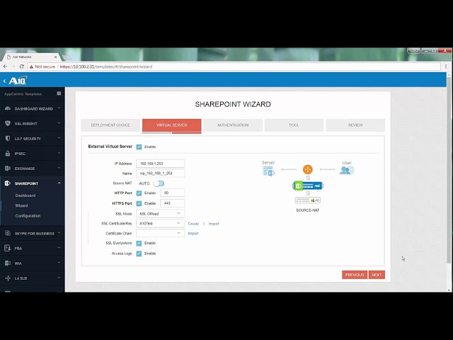 A10 Thunder ADC with SharePoint 2016 - Part 1: Configuration using ACT