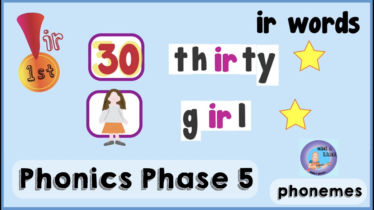 Phonics ir sound | Phase 5 Phonemes | 2 letter blends | sing say find ...