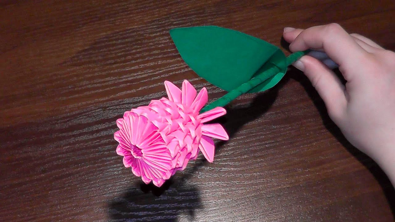 3D origami flower rose tutorial (video with a surprise ending) - YouTube