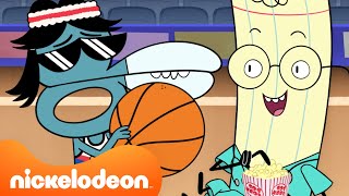 Scissors Joins a Basketball Team!  & Every Other Job in Rock, Paper, Scissors | Nickelodeon UK