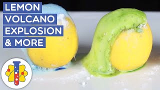 How to make Lemon Volcanoes? #short #experiment #science