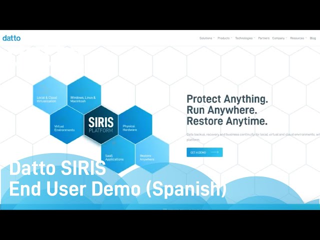 Datto SIRIS End User Demo - Spanish