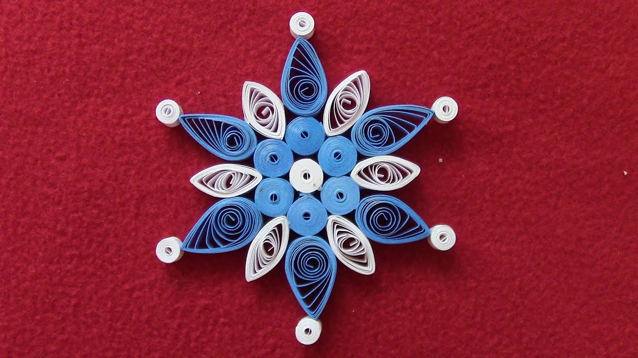 Quilling Snowflakes Tutorial / Christmas Ornament - YouTube