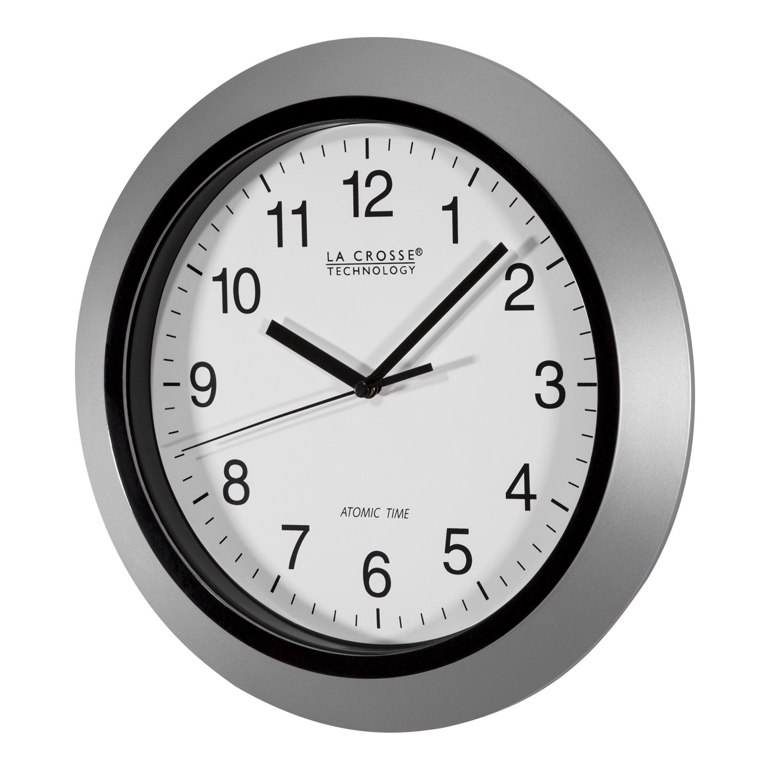 Silver 10″ LaCrosse Technology Atomic Wall Clock