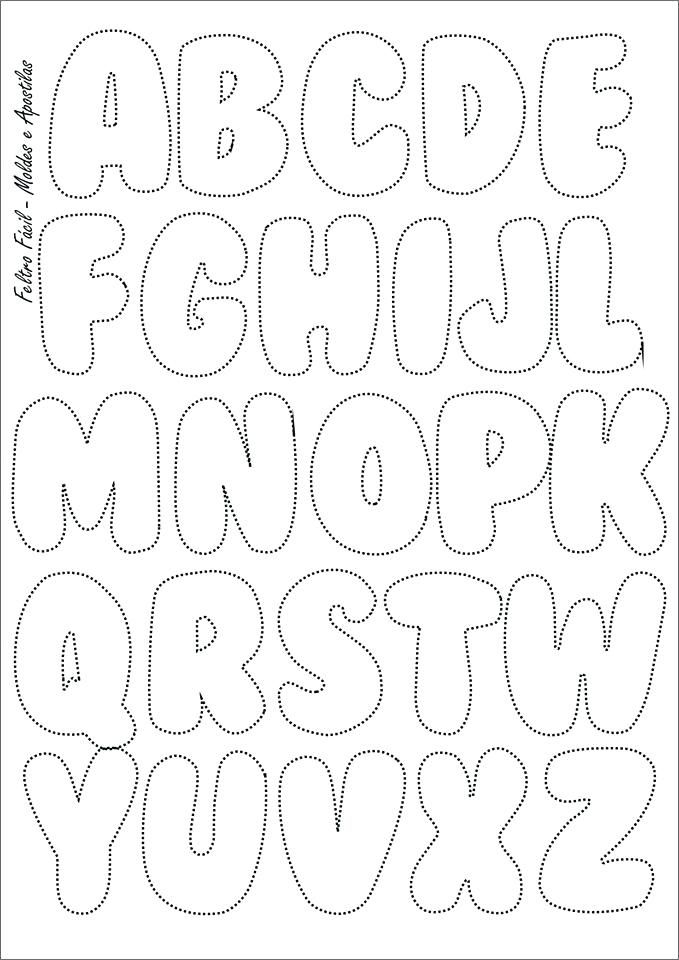 bubble letter template free printable letters and numbers a z for