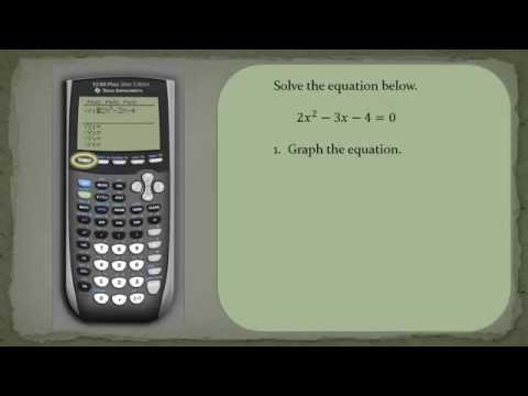 Solve A Quadratic Equation Using Ti84