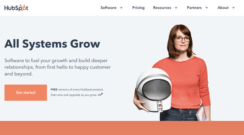 HubSpot homepage