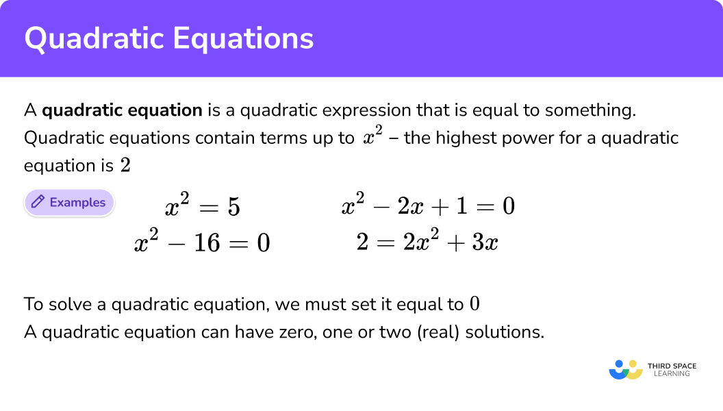 Quadratic Equation Gcse Maths Steps