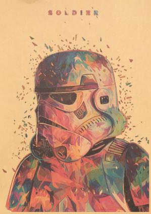 wars star retro poster wallpapers paper soldiers kraft stormtrooper painting 21cm backgrounds wallpaperaccess