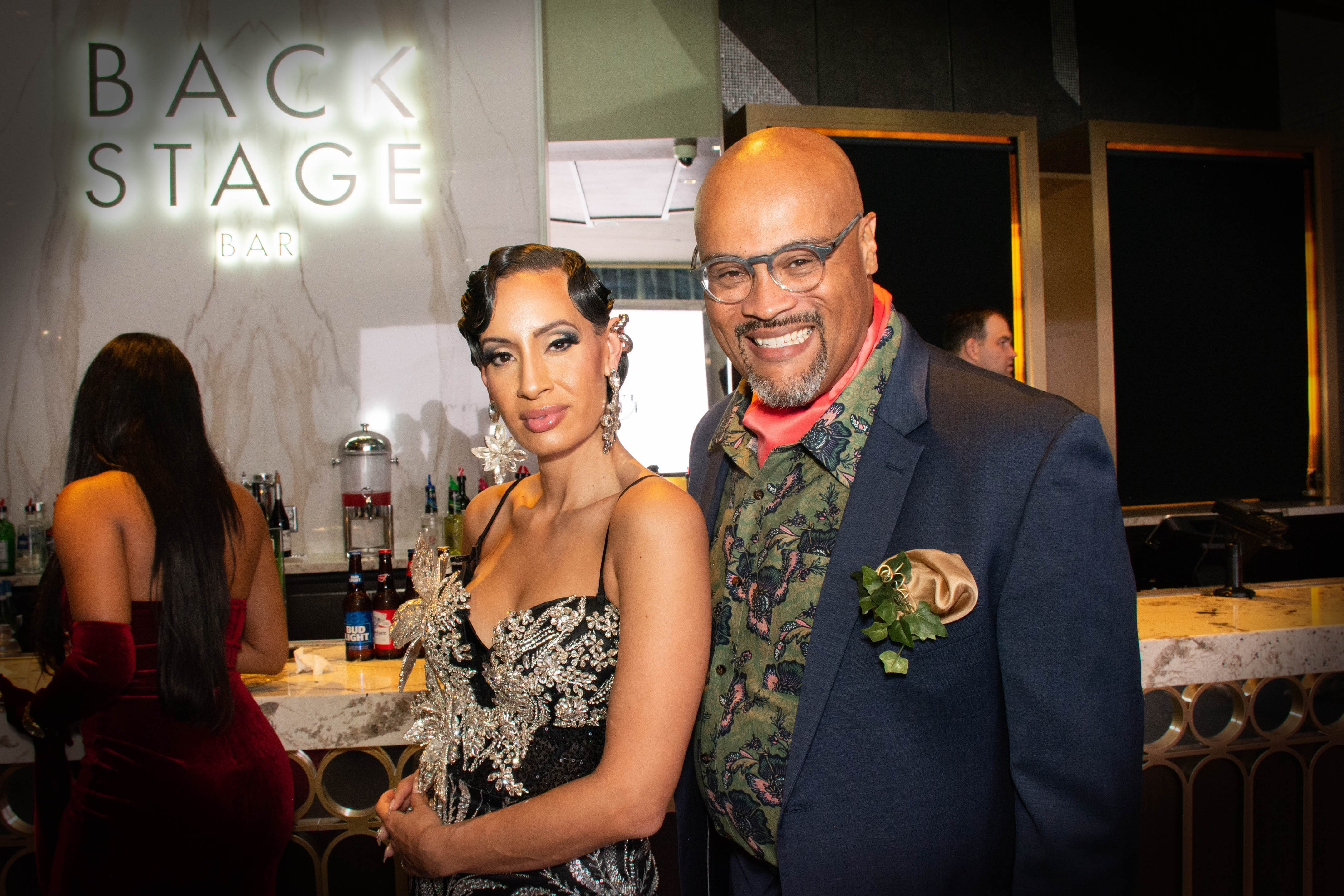 From left - Lana Rae, Baltimore MET Gala fashion show producer, and Russell Fugett, Equity Through Action director of client relations, at the Baltimore MET Gala 2024 (Sloane Brown)