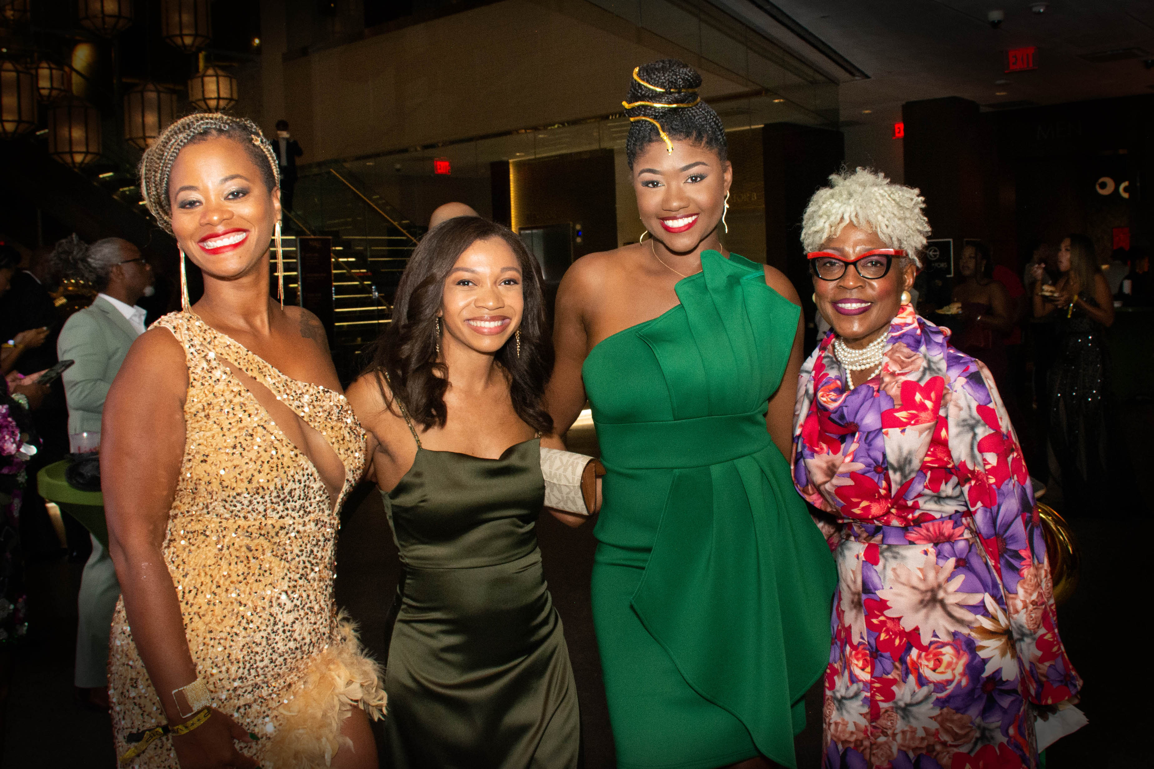 Zy Richardson, Zy Media Group CEO, Breana Ross, WBAL-TV reporter, Dalencia Jenkins, WBAL-TV meteorologist, and Ritza Yana, R.Y. Ink! managing partner, at the Baltimore MET Gala (Sloane Brown)