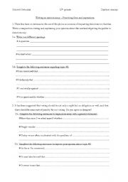 writing an opinion essay paragraph esl worksheet by amir