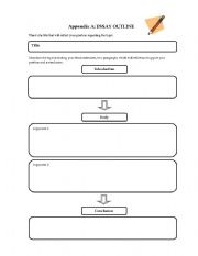 essay outline esl worksheet by martharamirez