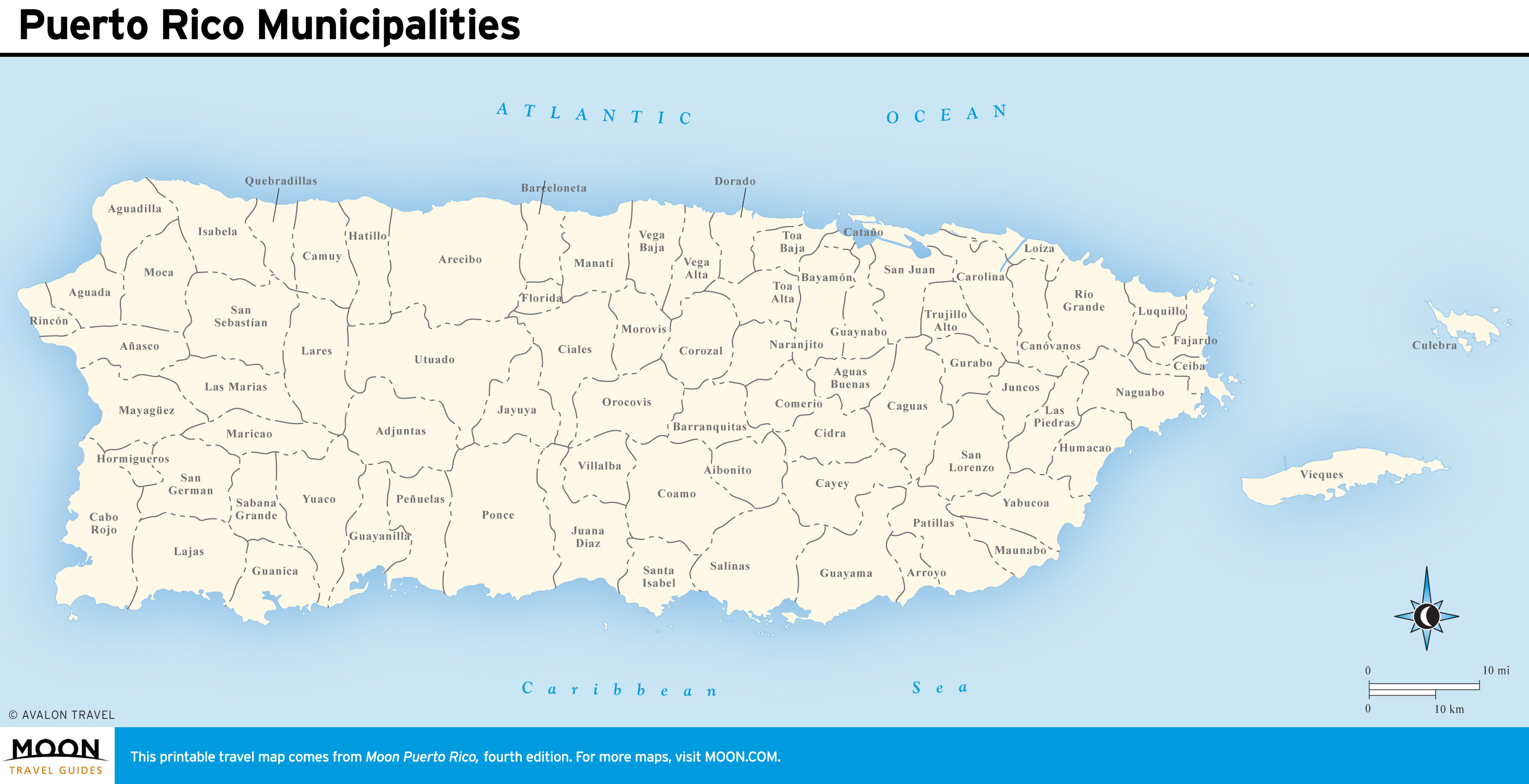 Printable Puerto Rico Map