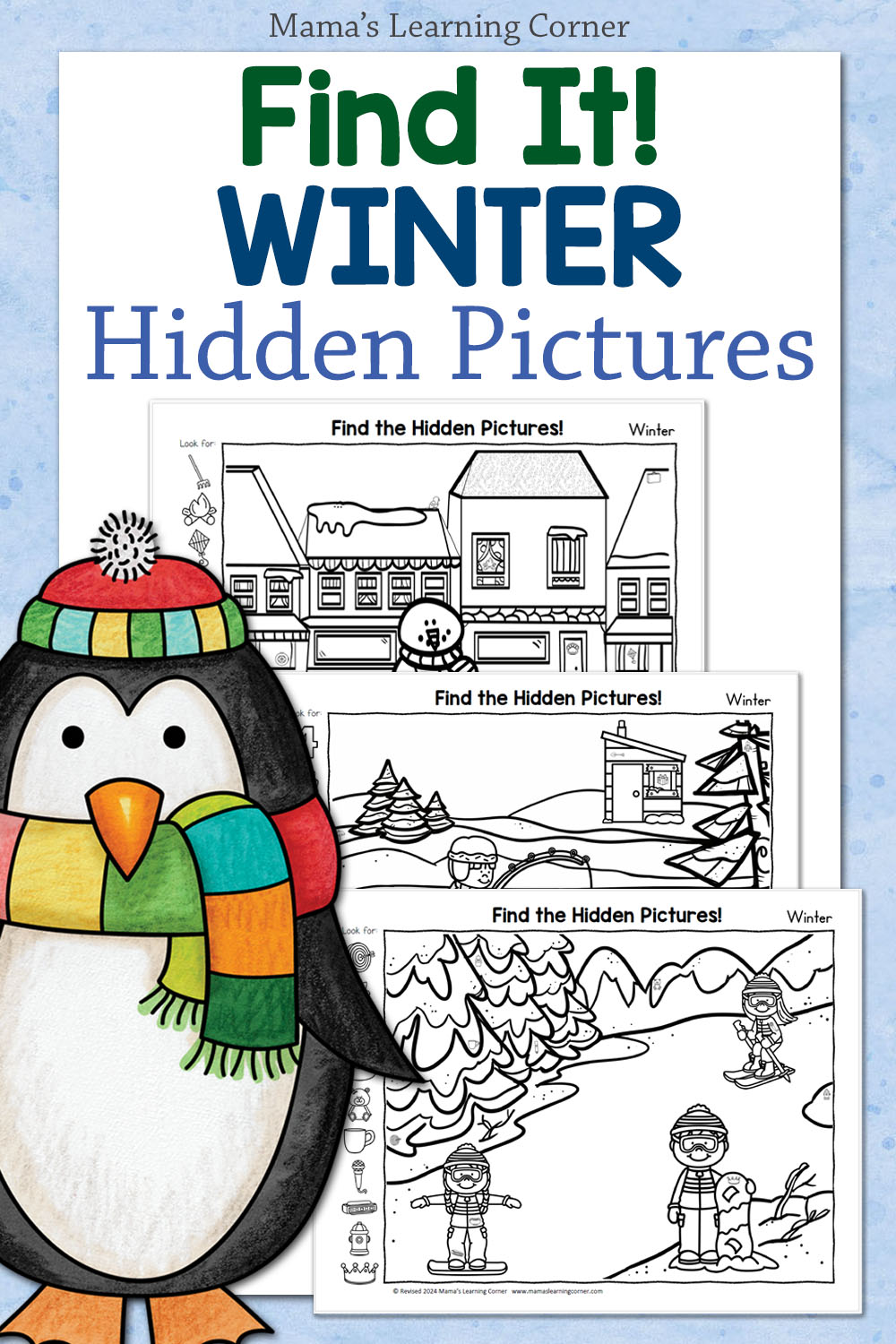 Winter Hidden Pictures Worksheets