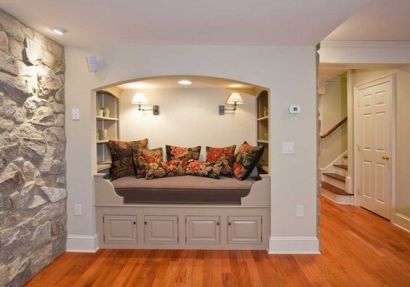 reading area alcove basement