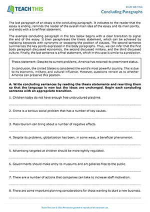 essay writing worksheets eap