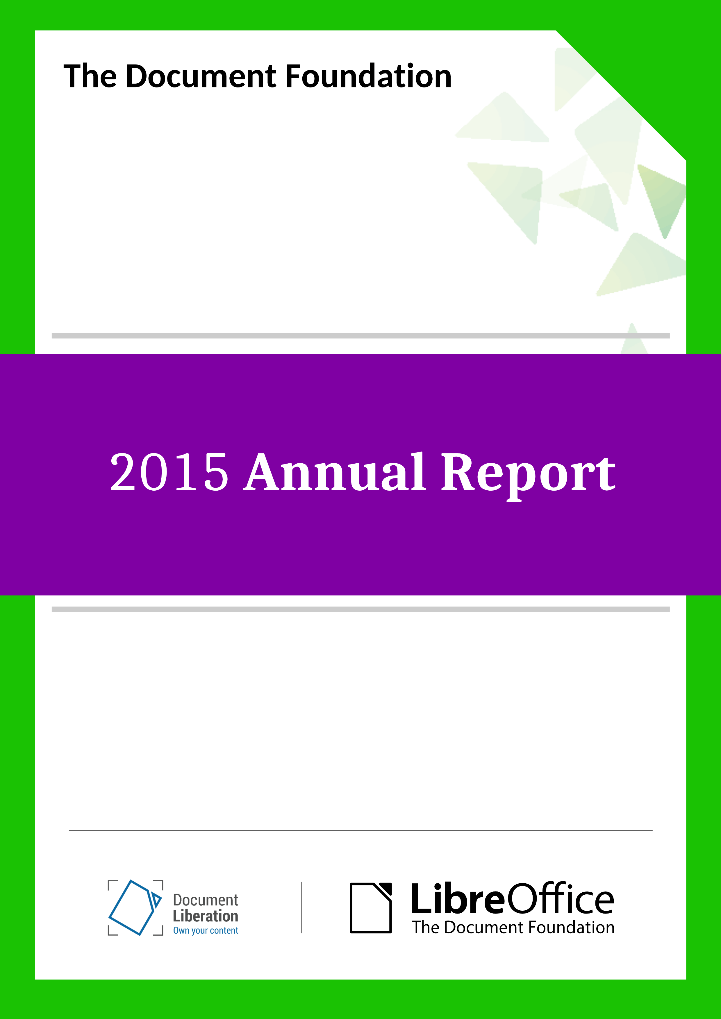 Download the 2015 Foundation's report