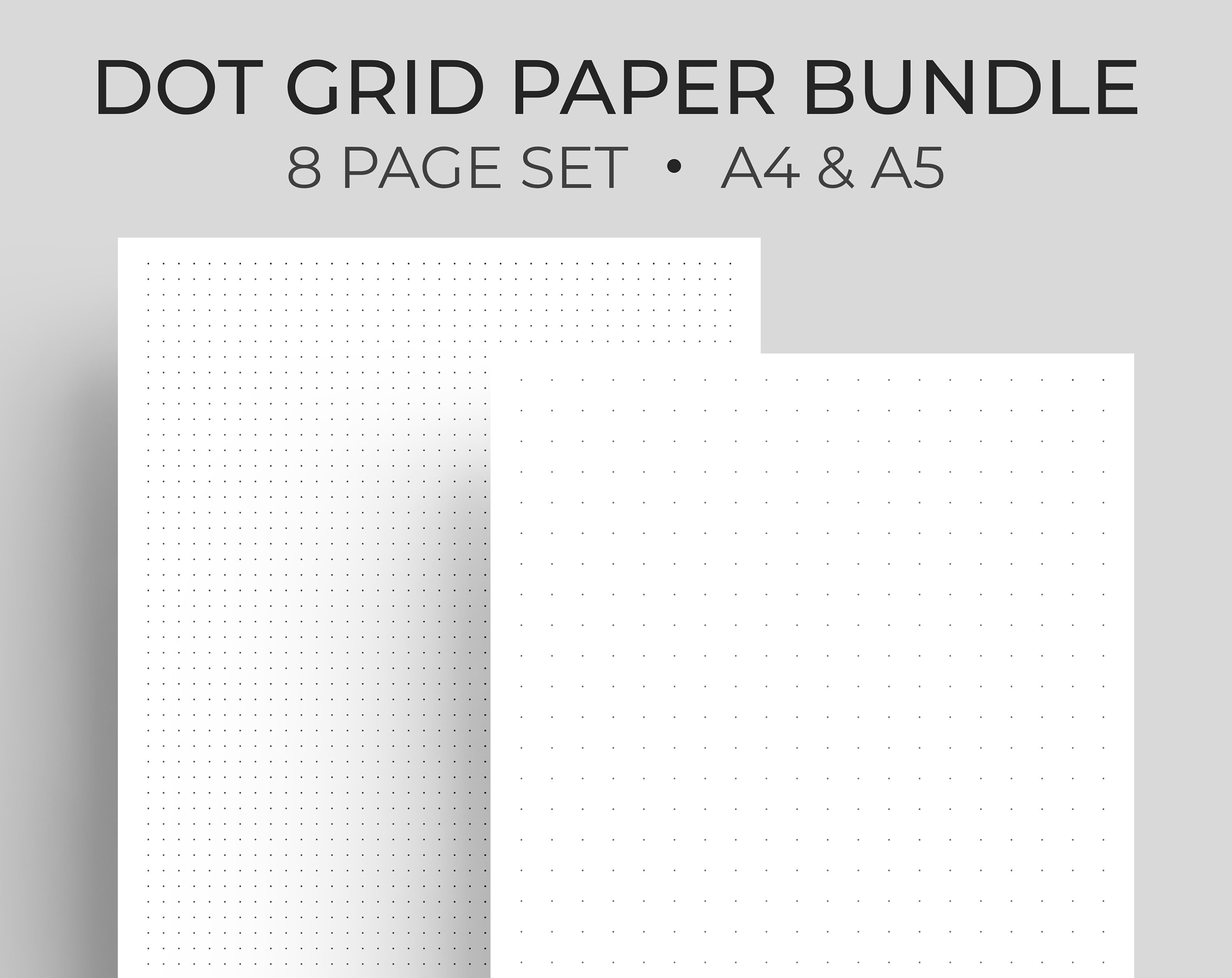 printable dot grid paper a4 a5 printable paper for etsy