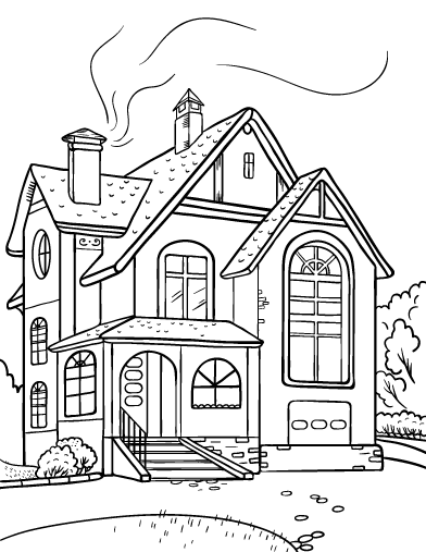 free house coloring page house colouring pages printable coloring pages coloring books