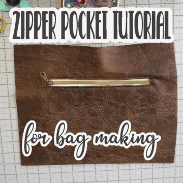 Learn how to sew a zippered pocket, specifically for bag making. This easy zippered pocket is perfect for pockets on the outside or inside of your next bag project. Add a pocket to any tote or purse with this tutorial