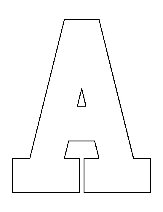 printable letter a template