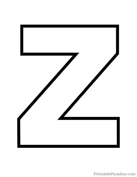 printable letter z outline print bubble letter z preschool