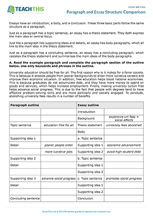 essay writing worksheets eap