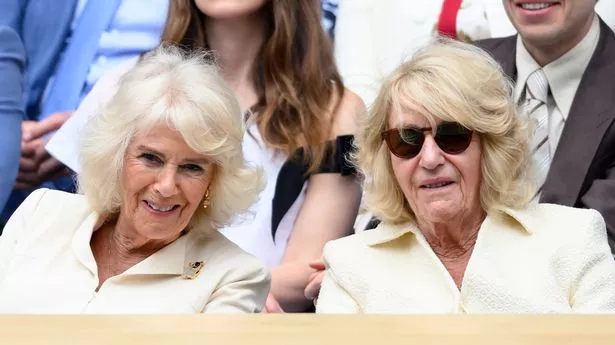 Queen Camilla and Annabel Elliot