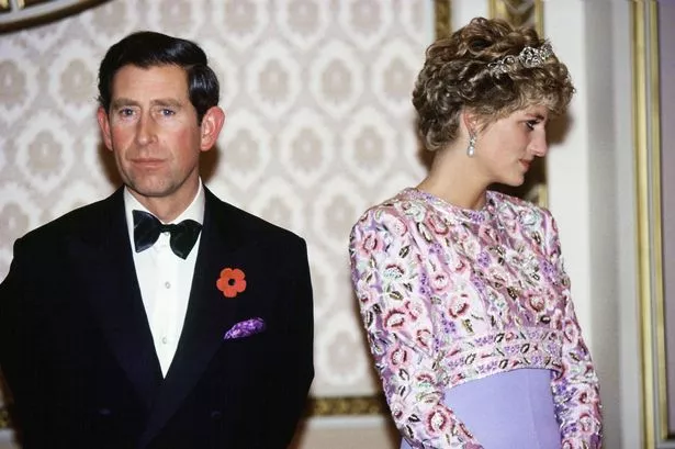 SOUTH KOREA - NOVEMBER 03: Prince Charles, Prince of Wales and Diana, Princess of Wales at a Presidential banquet at the Blue House in Seoul during their last official trip together in the Republic of Korea (South Korea) (Photo by Tim Graham Photo Library via Getty Images)