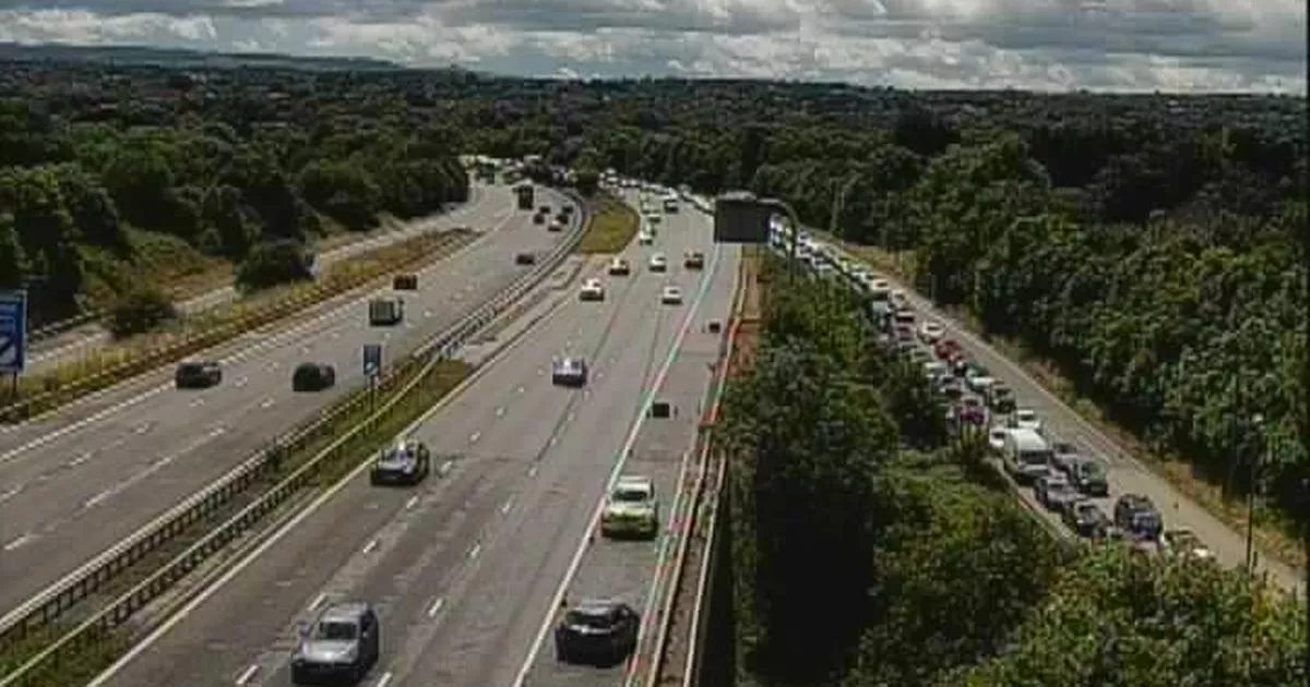 Drivers are queuing on the M4 at junction 19