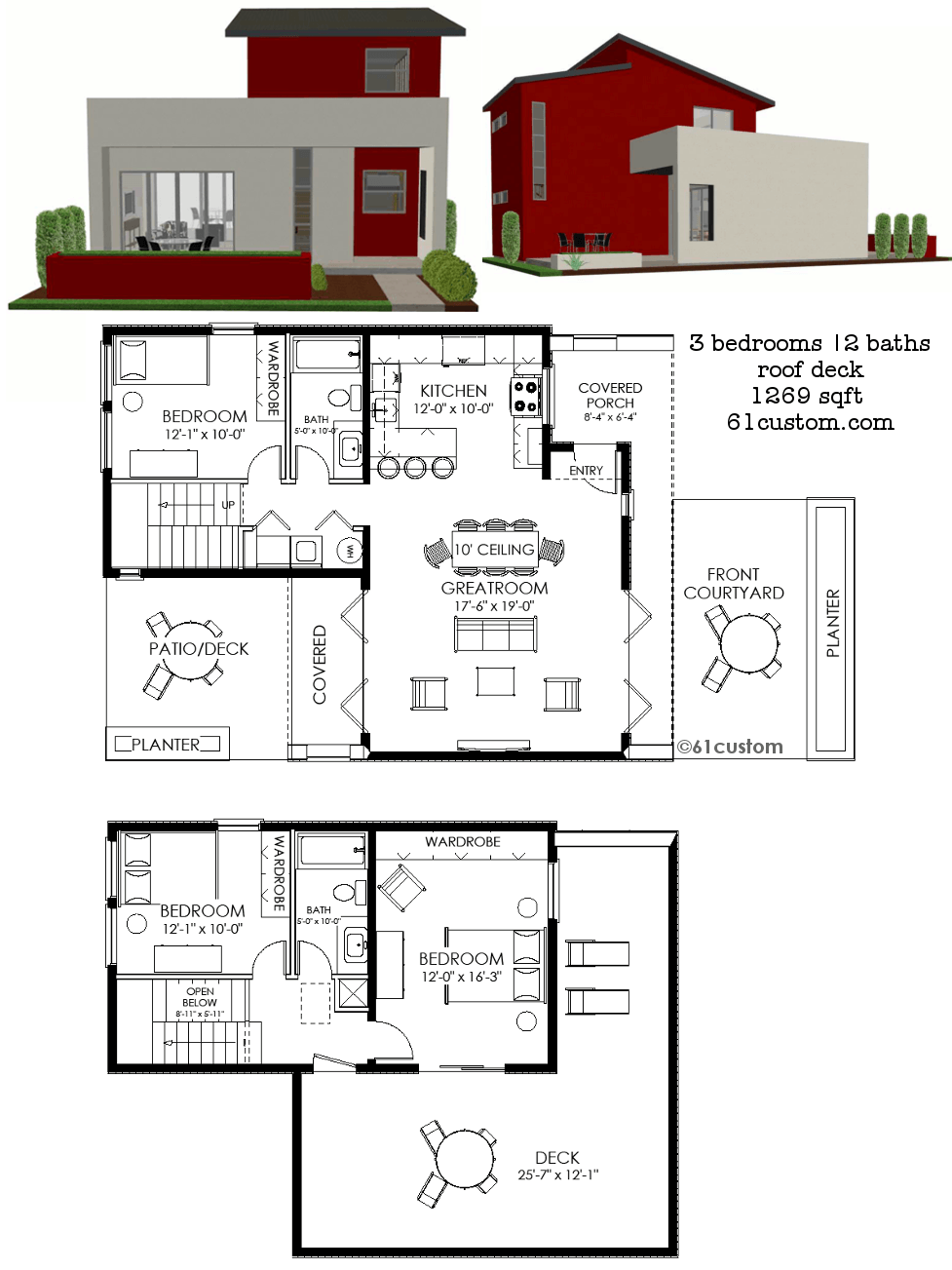 Contemporary Small House Plan 61custom Contemporary & Modern House Plans