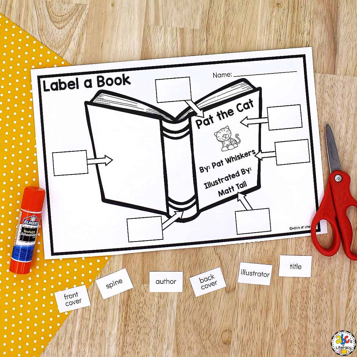 Parts of a Book Poster & Worksheet (Free Printables) Pertaining To Parts Of A Book Worksheet