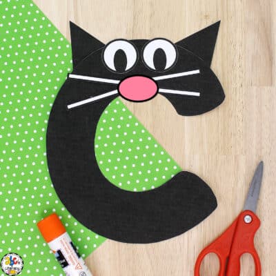 Letter c Cat Craft: Letter Recognition Craft for Preschoolers