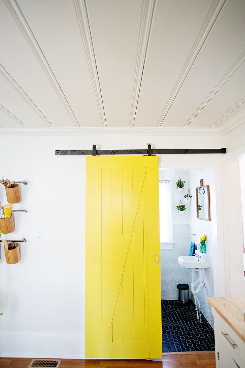 Sliding Door Solution for Small Spaces A Beautiful Mess