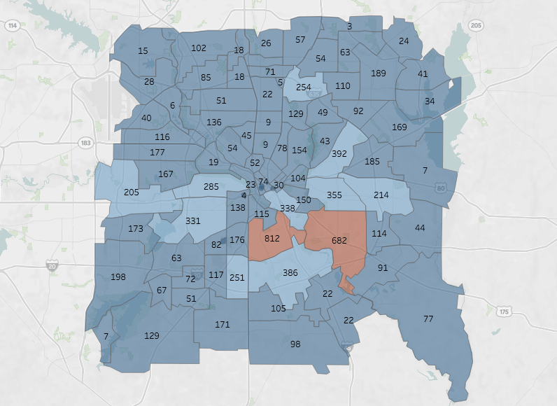 Dallas Map Zip Codes Two Dallas ZIP Codes Produce More Inmates Than Any Others in Texas D