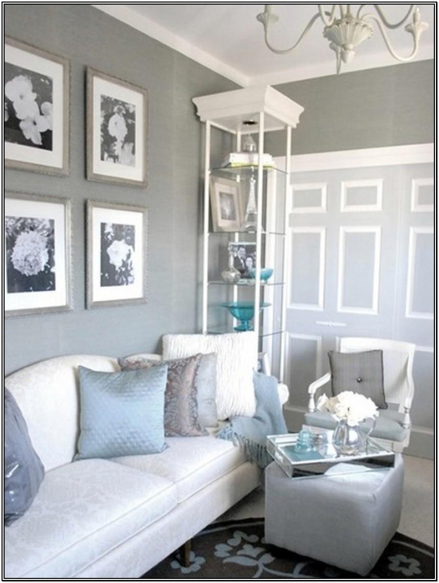 Living Room Gray And White Wall Paint