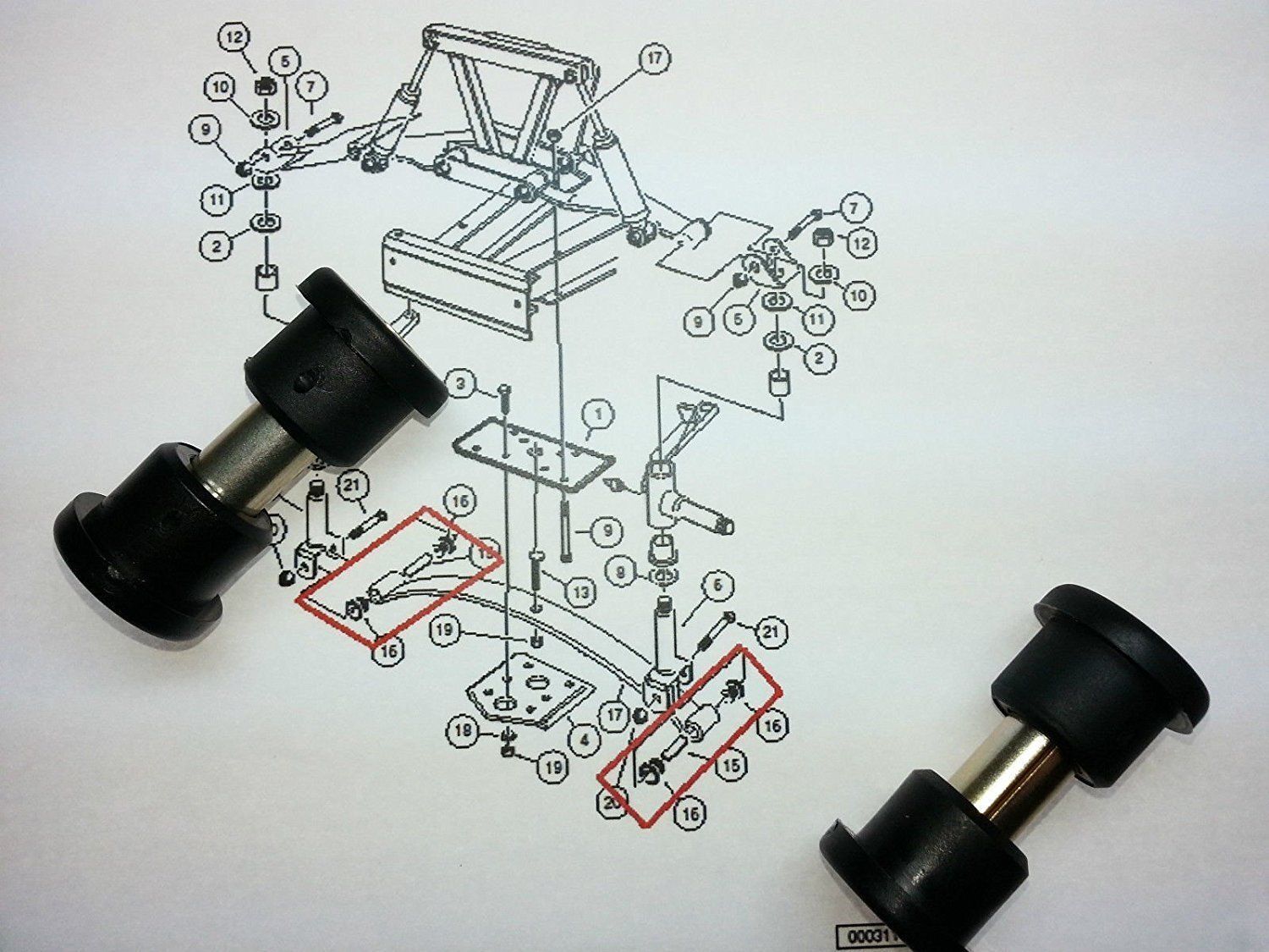 Club Car DS Bushing Kit For 81+ Gas/Elec. Golf Cart Front & Rear