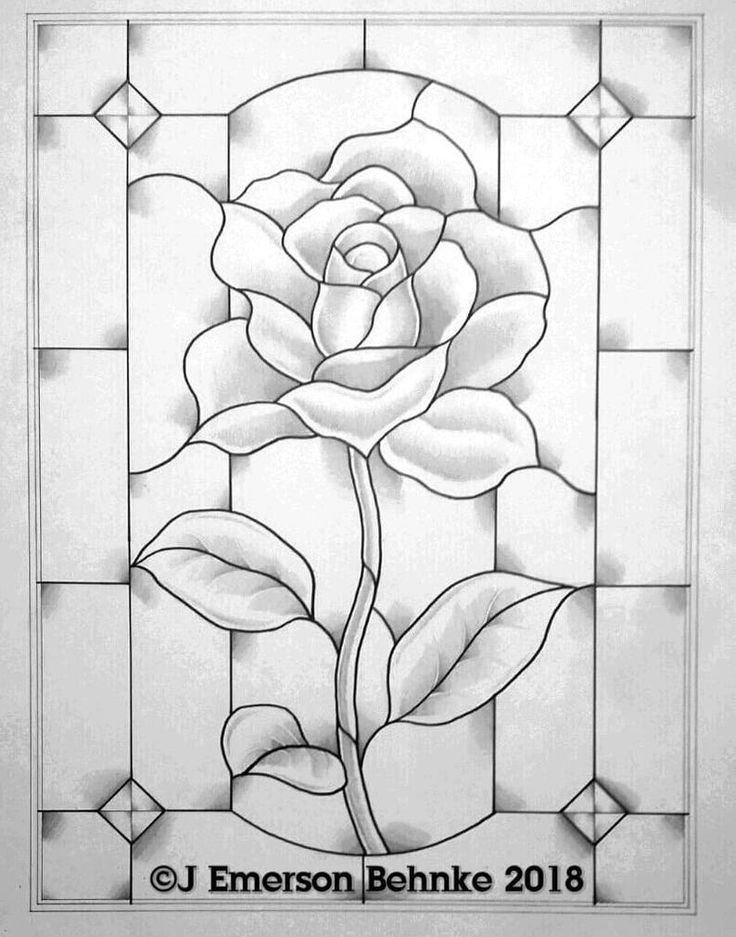 Stained Glass Rose