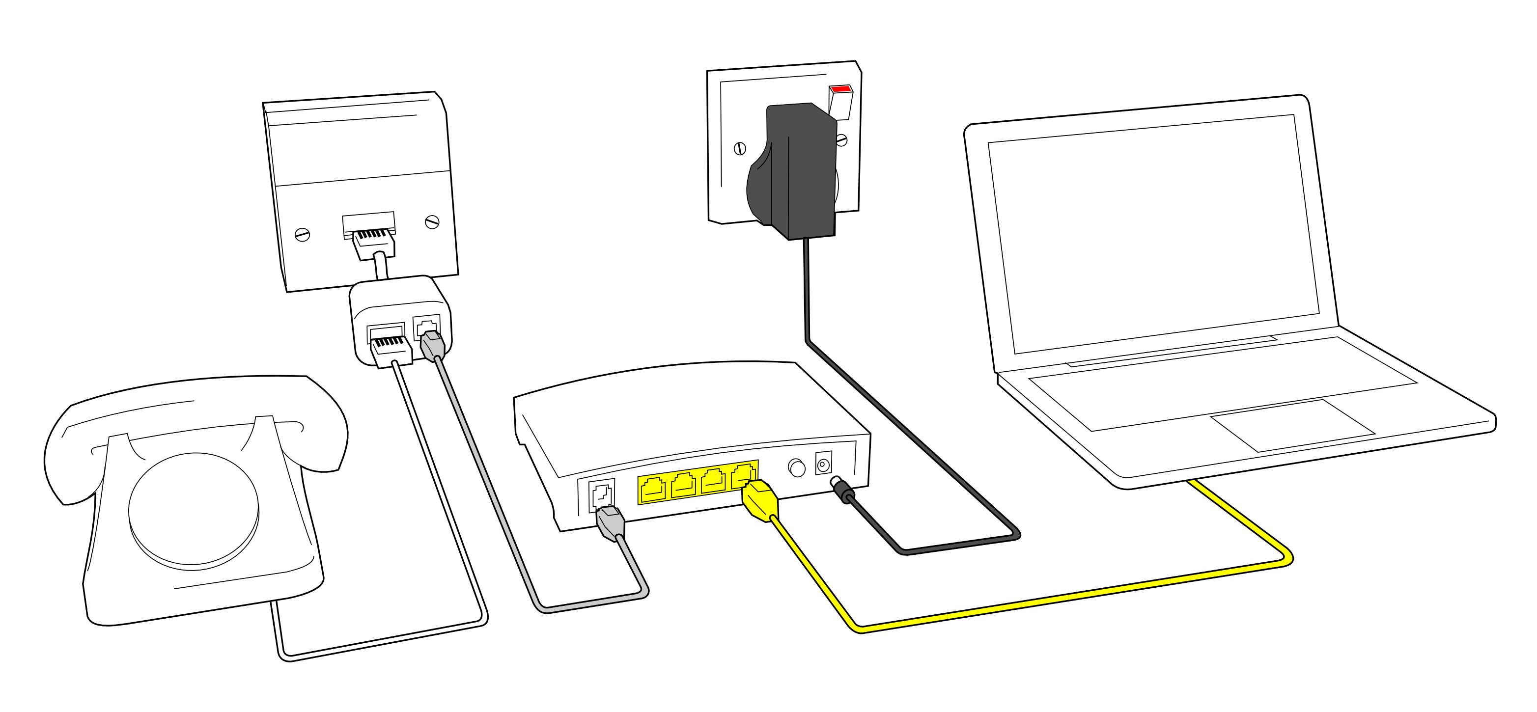 Why does a Spanish internet modem/router not require a DSL filter