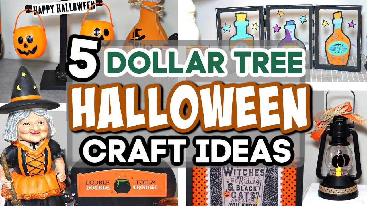 5 DIY Halloween Decor Ideas 2020!! Dollar Tree DIY Halloween Decor