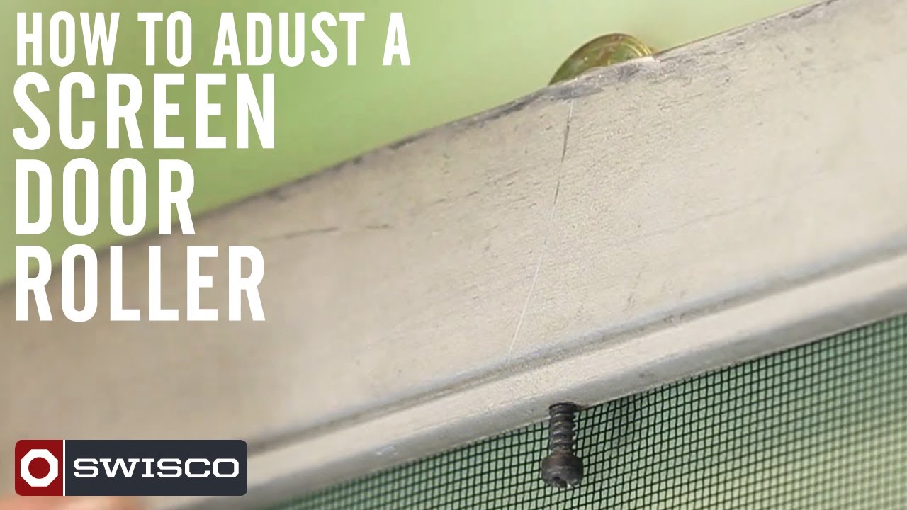 How to adjust a screen door roller YouTube