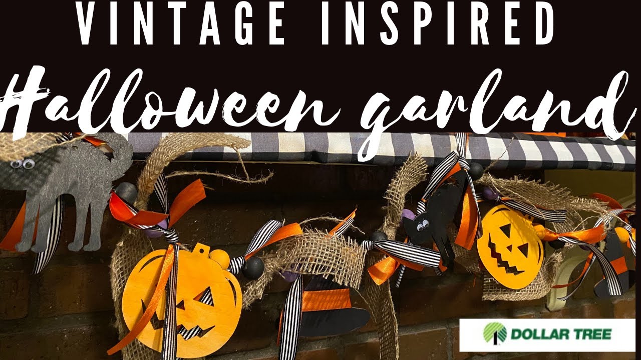 Dollar Tree Halloween Garland/ DIY Halloween crafts 2020/ Halloween