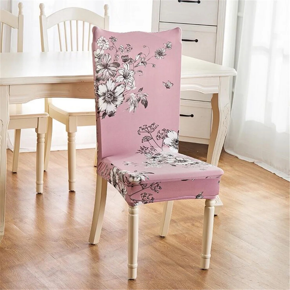 Short Dining Chair Covers Removable Washable Soft Spandex