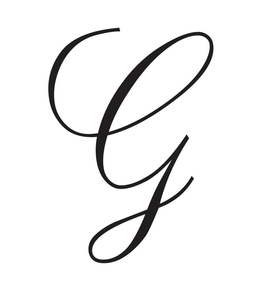 Uppercase g Cursive Psfont tk