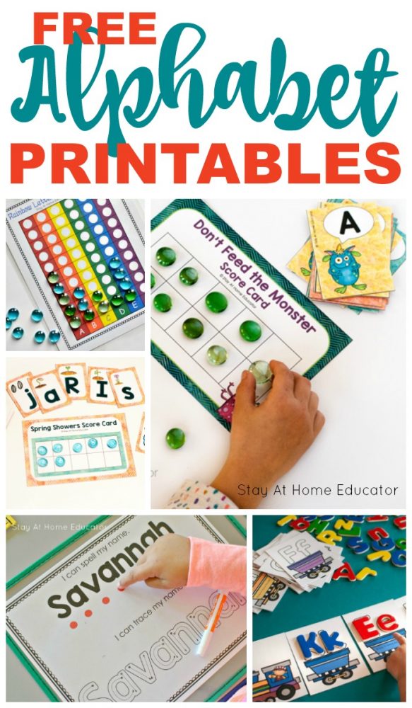 9 FREE Alphabet Printables for Preschoolers - Stay At Home Educator